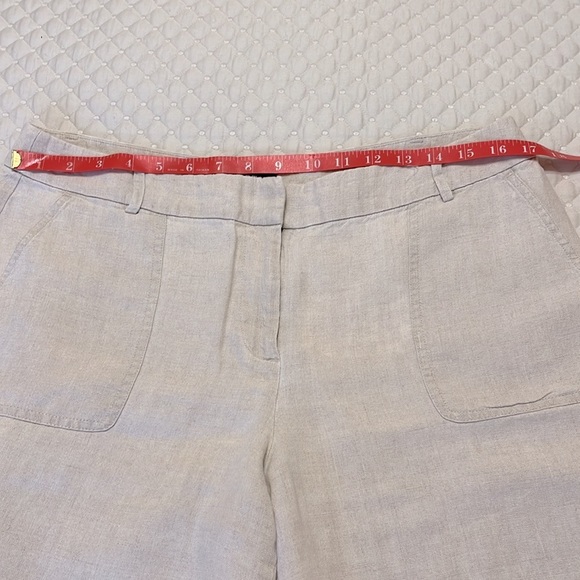 100%Linen full length wide leg pants. - Picture 3 of 6